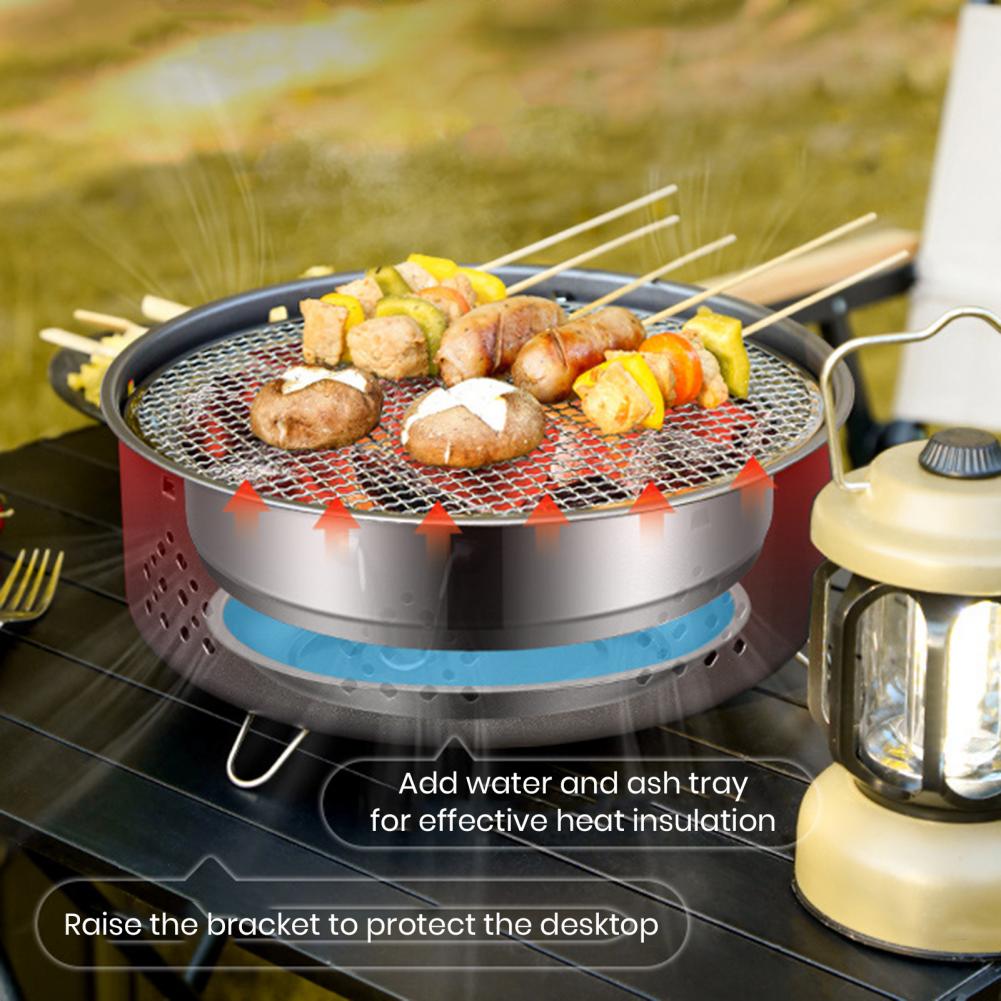 Terra Élégance – White Portable Stainless Steel Grill
