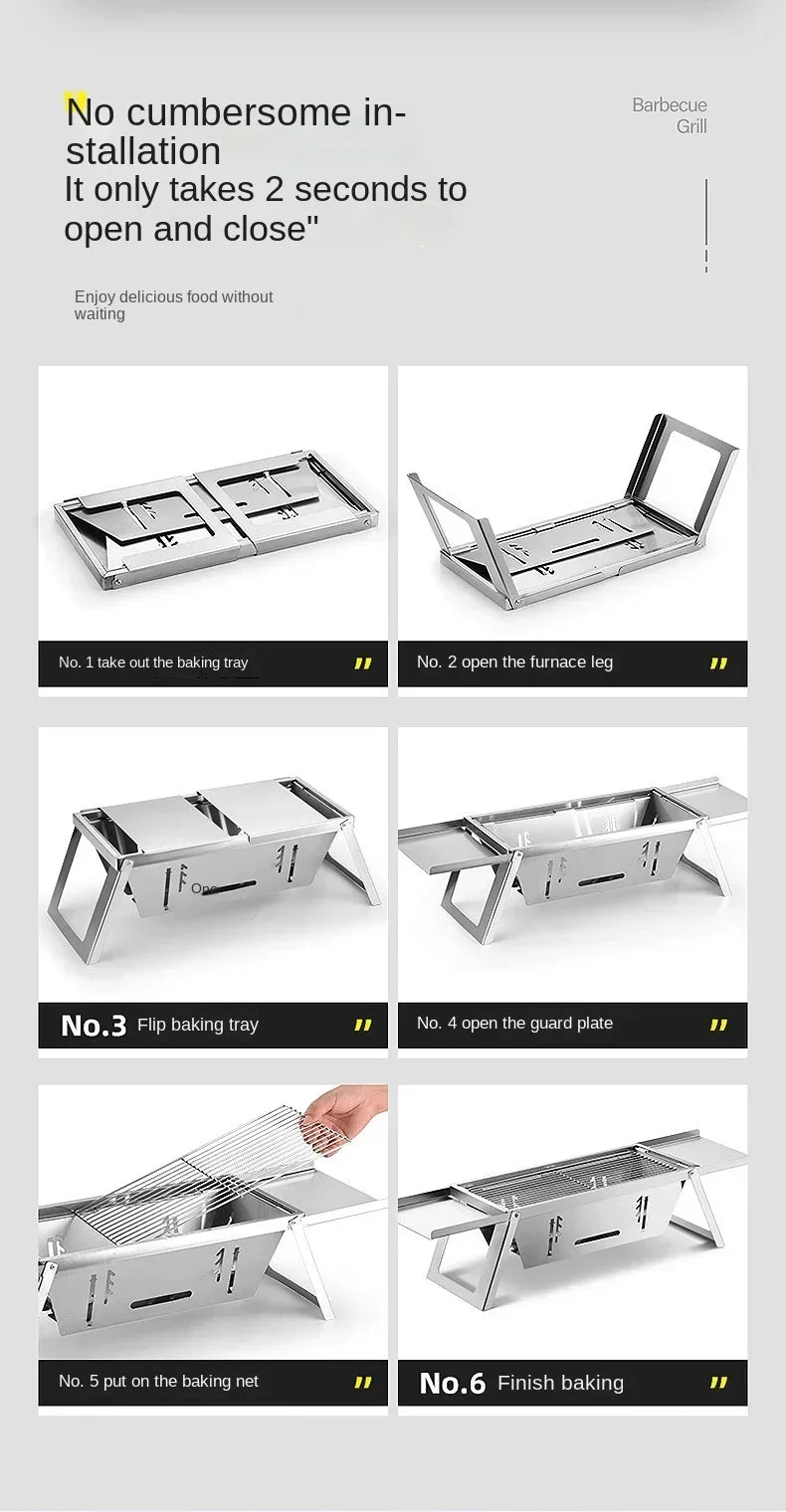 Terra Steel – Portable Stainless Steel Charcoal Grill